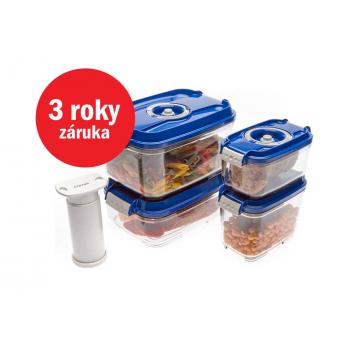 STATUS Tritan 5-dielny set vákuových dóz 157501, modrá