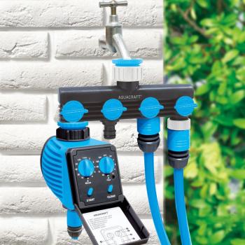Rozbočovač AQUACRAFT&reg; 550634, Premium, 4-way, Multi E, záhradný, na hadicu