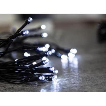 Reťaz MagicHome Vianoce CEIBO, 192 LED studená biela, 3xAA, časovač, exteriér, osvetlenie, L-14,30 m