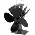 Ventilátor Strend Pro, krbový, stojanový, poháňaný teplom, 4-lopatkový, čierny Ventilátor Strend Pro, krbový, stojanový, poháňaný teplom, 4-lopatkový, čierny
