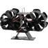 Ventilátor Strend Pro, krbový, stojanový, poháňaný teplom, duálny, 6-lopatkový, čierny