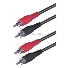 Audio kábel, 2 RCA vidlica-2 RCA vidlica, 1,5 m A 3