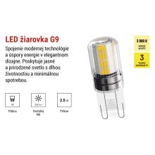 Emos LED žiarovka Classic JC / G9 / 2,5 W (32 W) / 350 lm / teplá biela