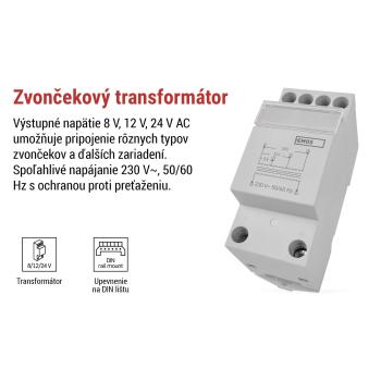 Emos Zvončekový transformátor 8/12/24 V
