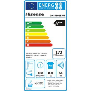DH3S802BW3 Sušička bielizne HISENSE