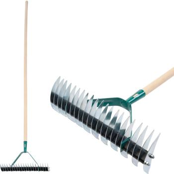 Hrable na trávnik Strend Pro R151.WH, 11/21 zubé, prevzdušňovacie na burinu, drevená násada