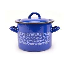 Hrniec smalt + pokr. 19cm/4L dekor Čičmany