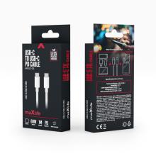 Maxlife MXUC-05 kábel USB-C - USB-C 1,0 m 60W biely