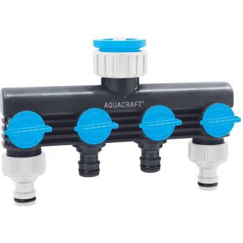 Rozbočovač AQUACRAFT&reg; 550634, Premium, 4-way, Multi E, záhradný, na hadicu