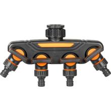 Rozbočovač Strend Pro Garden, spojka, záhradný, 4-way, s ventilmi