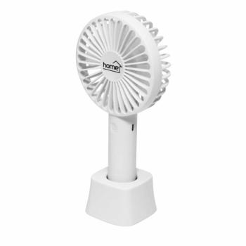 Ručný, nabíjateľný ventilátor, 9 cm, biely HF9C