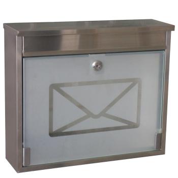 Schránka poštová OSKAR nerez+sklo Skveler