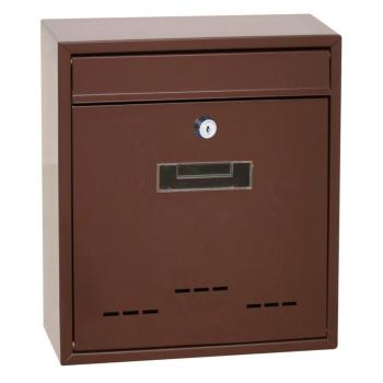 Schránka poštová RADIM hnedá malá 31x26x9 cm Skveler  KLC