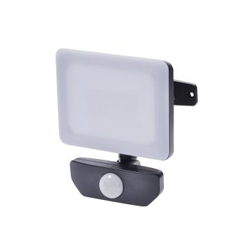 Solight LED reflektor Quick so senzorom, 10W, 850lm, 4000K, IP44, čierny