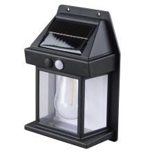 Solight LED solárna lampáš nástenná, teplá biela, 12x17cm, čierna