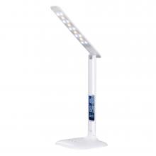 Solight LED stmievateľná stolná lampička s displejom, 6W, voľba teploty svetla, biely lesk