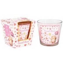 Sviečka vonná SWEET ROSE 120g v skle sladká ruža