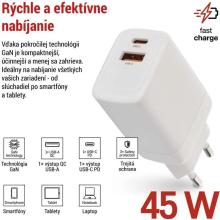 Univerzálny USB adaptér GaN do siete PD 45 W max.