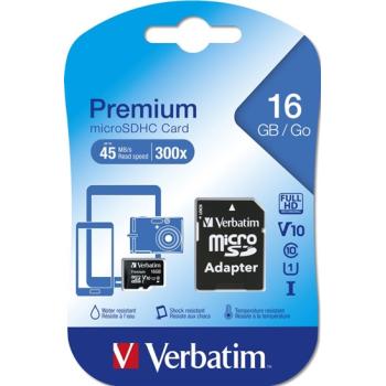 VERBATIM 44082 microSDHC 16GB cl10 adapt